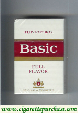 Basic Full Flavor cigarettes flip-top box